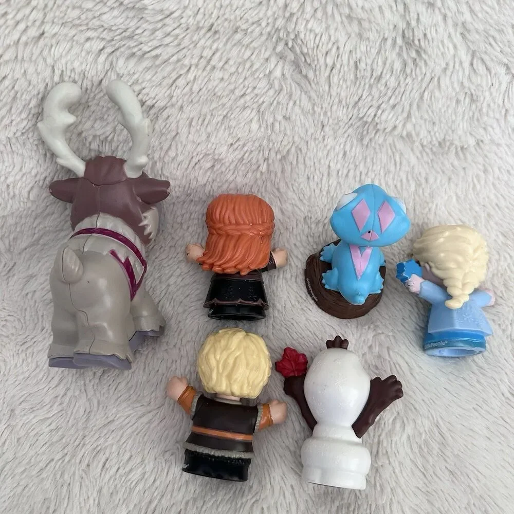 Fisher Price Little People Disney Frozen Lot Anna Elsa Bruni Sven Kristoff Olaf